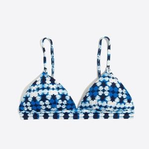 Geo Ikat Triangle Bikini Top NWT